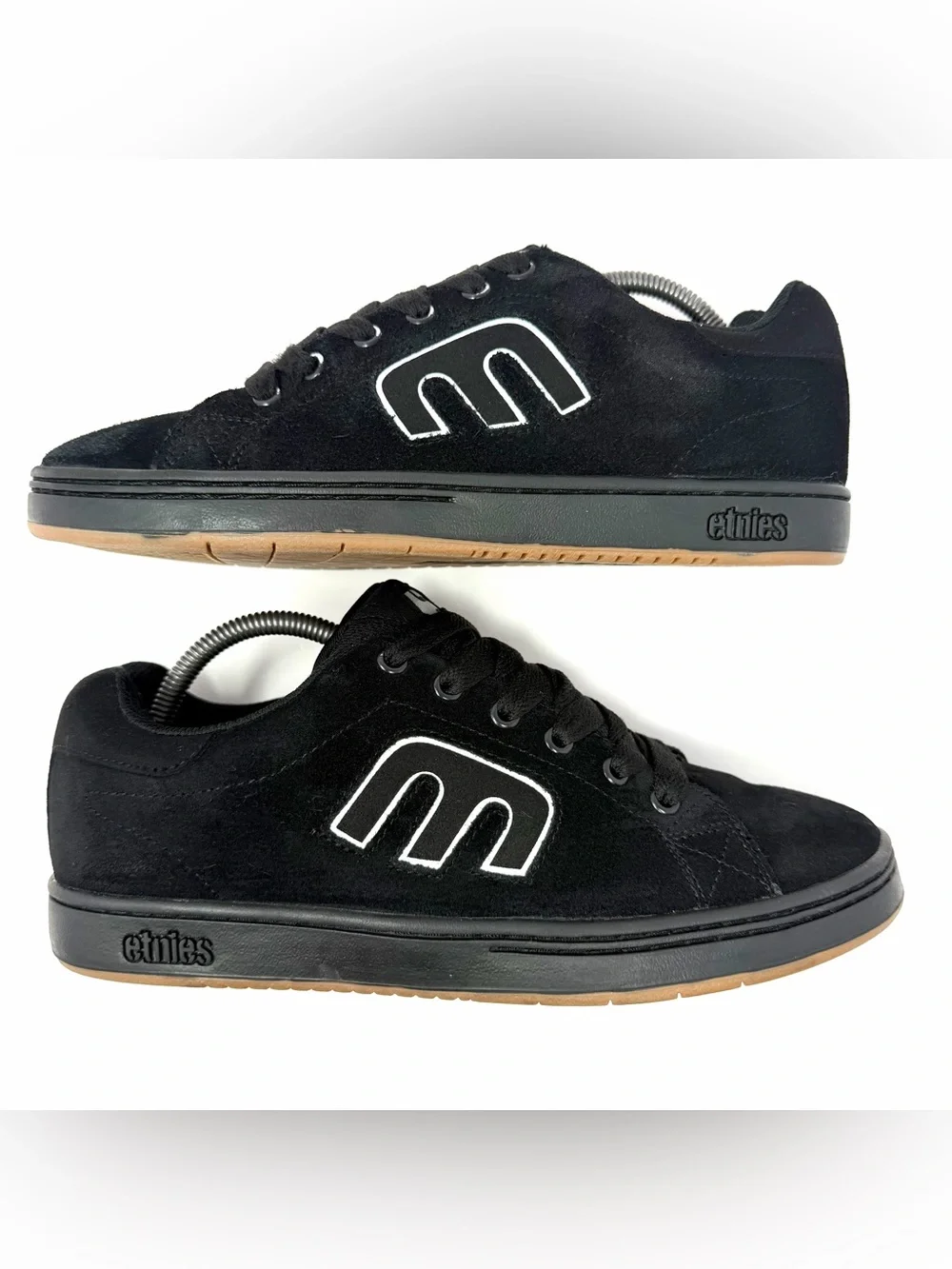Etnies Men’s Callicut Retro Chunky Skate Shoes Sneakers Sz 9 Black Suede GUC